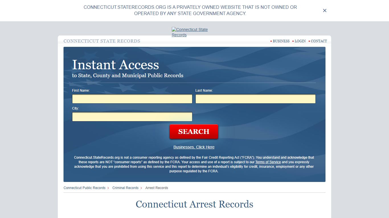 Connecticut Arrest Records | StateRecords.org